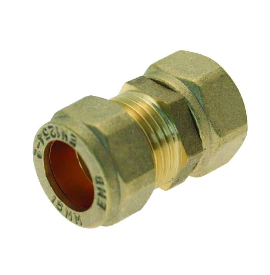 COMPRESSION STRAIGHT TAP CONNECTOR - 15mm x 1/2