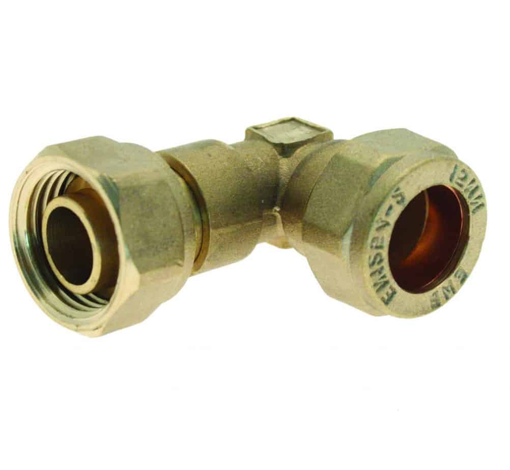 COMPRESSION BENT TAP CONNECTOR - 15mm x 1/2