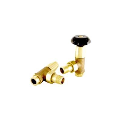 BRONZE TRADITIONAL STYLE RADIATOR VALVES 15mm