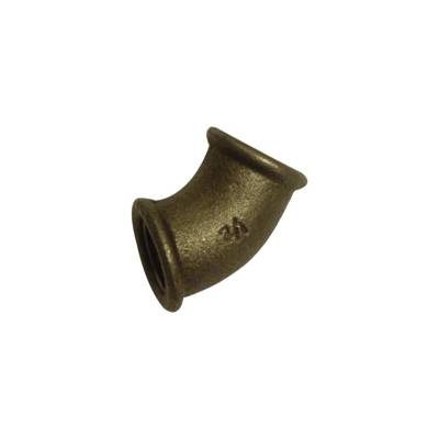 BLACK MALLEABLE IRON 45 DEG ELBOW FxF