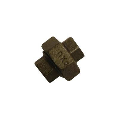 BLACK MALLEABLE IRON STRAIGHT UNION FxF