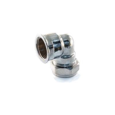 COMPRESSION CHROME PLATED FEMALE ELBOW