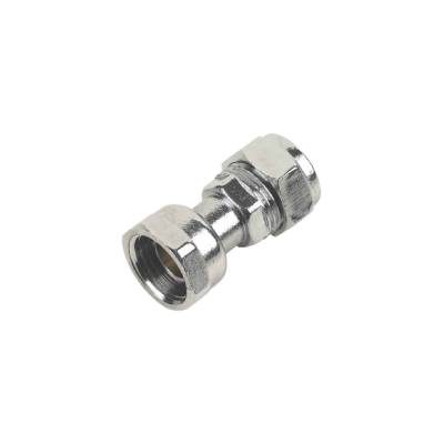 COMPRESSION CHROME PLATED STRAIGHT TAP CONNECTOR