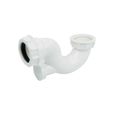 FLOPLAST WHITE SHALLOW BATH TRAP WITH EYE 20mm SEAL x 40mm