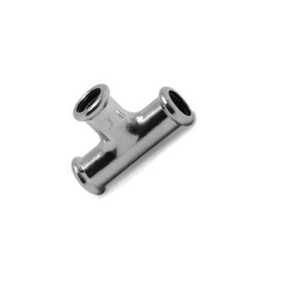 XPRESS YORKSHIRE PRESS-FIT CHROME PLATED COPPER EQUAL TEE