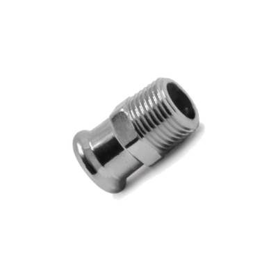 XPRESS YORKSHIRE PRESS-FIT CHROME PLATED COPPER STRAIGHT MALE CONNECTOR