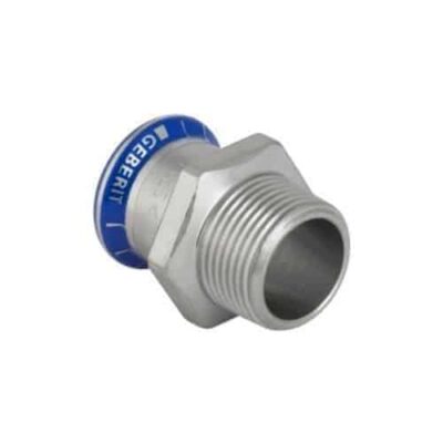 GEBERIT MAPRESS STAINLESS STEEL ADAPTOR MALE THREAD