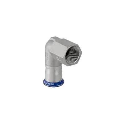 GEBERIT MAPRESS STAINLESS STEEL ELBOW ADAPTOR 90 DEG FEMALE THREAD