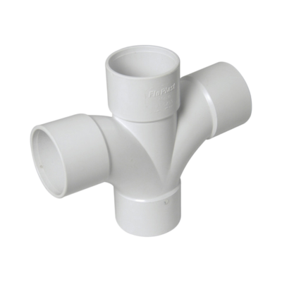 FLOPLAST ABS SOLVENT WASTE 92.5° CROSS TEE - WS58