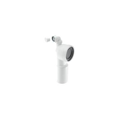 McALPINE 90° BEND ADJUSTABLE LENGTH RIGID WC CONNECTOR WITH VENT BOSS WC-CON9V