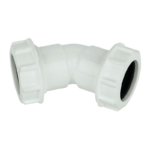 FloPlast White Compression 135° Elbow – WC19 40mm - 40mm