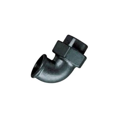 BLACK MALLEABLE IRON ELBOW UNION F X F