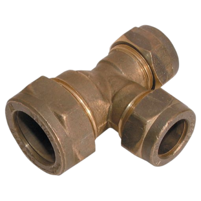 BRASS PUSH-FIT REDUCING TEES