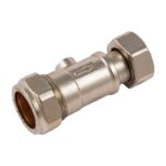 Isolation Service Valve Chrome 15mm to 22mm - 15mm x 1/2