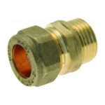 Compression Male Iron Coupler 8mm to 54mm - 22mm x 1/2