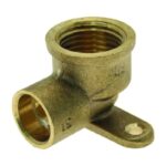 End Feed Female Wallplate Elbow 15mm to 22mm - 15mmX1/2