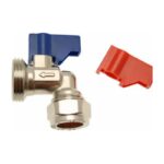 Angled Washing Machine Valve 15mm X 3/4
