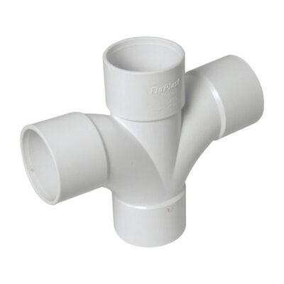FloPlast ABS Solvent Waste 92.5° Cross Tee WS58, Plumb Parts Glasgow