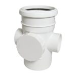 FloPlast Ring Seal Access Pipe Socket/Solvent Socket - SP275 110mm - 110mm - Black