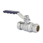 Chrome Isolation Valve Full Bore with Handle 15mm - 15mm