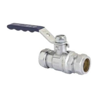 Chrome Isolation Valve Full Bore with Handle, Plumb Parts Glasgow