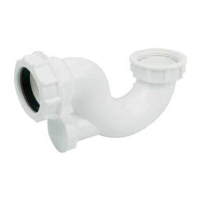 FloPlast White Shallow Bath Trap with Eye 20mm Seal x 40mm, Plumb Parts Glasgow