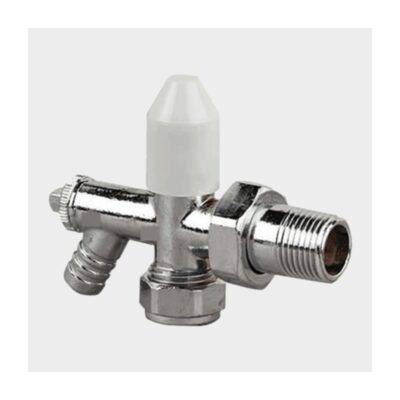 Lockshield Valve with Drain Off Angled 10mm, Plumb Parts Glasgow