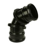 FloPlast Ring Seal Adjustable 0-90° Bend - SP560 110mm - 110mm - Black
