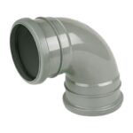 FloPlast Ring Seal 92.5 Deg Bend Double Socket – SP561 110mm - 110mm - Black