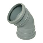 FloPlast Solvent Soil Double Socket 135° Bend – SS563 110mm - 110mm - Olive Grey