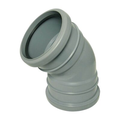 FloPlast Solvent Soil Double Socket 135° Bend SS563, Plumb Parts Glasgow