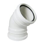 FloPlast Ring Seal 135 Deg Bend Double Socket - SP563 110mm - 110mm - Black