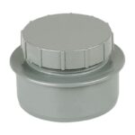 FloPlast Solvent Soil Screwed Access Cap - SS292 110mm - 110mm - Olive Grey