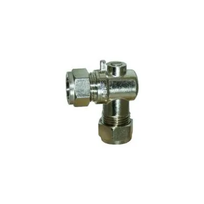 Brass angled isolating valve