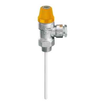 Angled Temperature and Pressure Relief Valve 22mm 7 Bar
