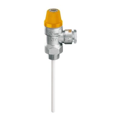 Angled Temperature and Pressure Relief Valve 22mm 7 Bar