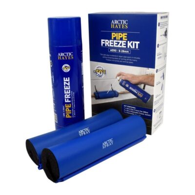 Arctic Hayes Arctic Spray pipe freeze kit for 8-28mm pipe with spray can and two freezing jackets