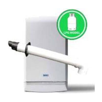 Baxi Duo-Tec 28 (ErP) LPG Combi Boiler, Horizontal Flue and Clock