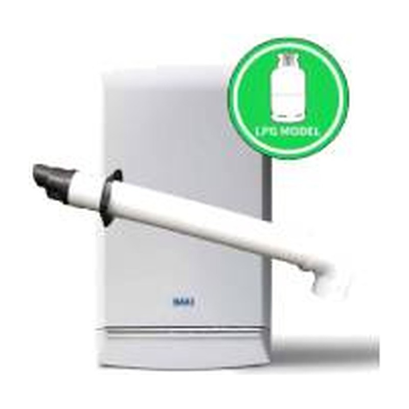 Baxi Duo-Tec 28 (ErP) LPG Combi Boiler, Horizontal Flue and Clock Baxi Duo-Tec 28 (ErP) LPG Combi Boiler, Horizontal Flue and Clock