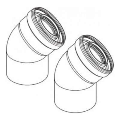 Baxi Multifit 135 Degree Flue Bend Pair 60/100mm