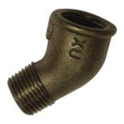 Black Malleable Iron 45 Degree Elbow M x F, Plumb Parts Glasgow