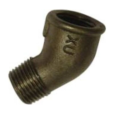 Black Malleable Iron 45 Degree Elbow M x F, Plumb Parts Glasgow