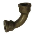 Black Malleable Iron 90 Deg Bend F x F 1/2 inch to 2 1/2 inch - 1/2