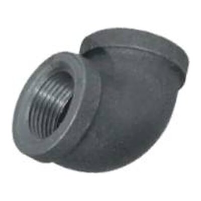Black Malleable Iron 90 Degree Elbow F x F, Plumb Parts Glasgow
