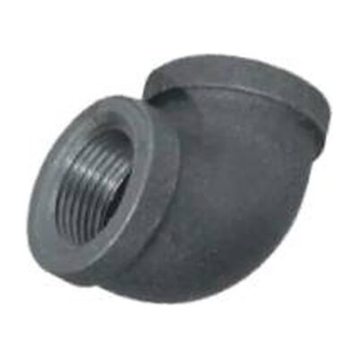 Black Malleable Iron 90 Degree Elbow F x F, Plumb Parts Glasgow