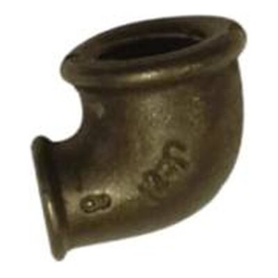 Black Malleable Iron 90 Degree Reducing Elbow F x F, Plumb Parts Glasgow