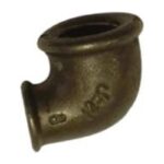 Black Malleable Iron 90 Deg Reducing Elbow F x F 1/2 inch to 2 inch - 1/2