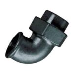 Black Malleable Iron Elbow Union F x F 3/8 inch to 3 inch - 3/8