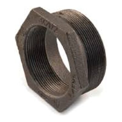 Black Malleable Iron Hexagon Bushes MxF, Plumb Parts Glasgow