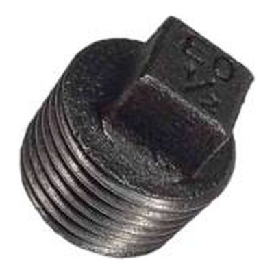 Black Malleable Iron Plain Plug, Plumb Parts Glasgow